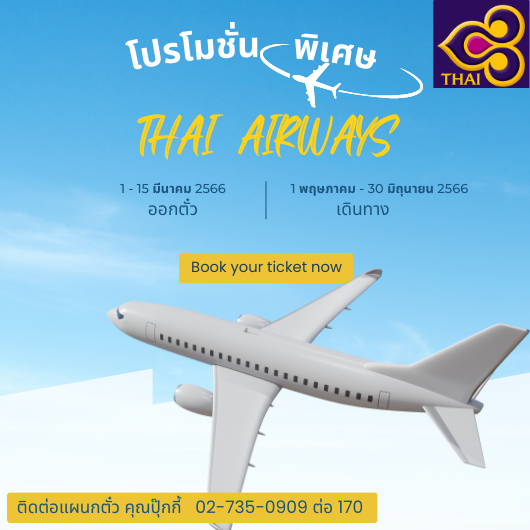 โปรโมชั่นตั๋วเครื่องบินการบินไทย
