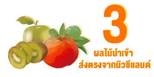 ชวนชิม 3 ผลไม้นำเข้า ส่งตรงจากนิวซีแลนด์